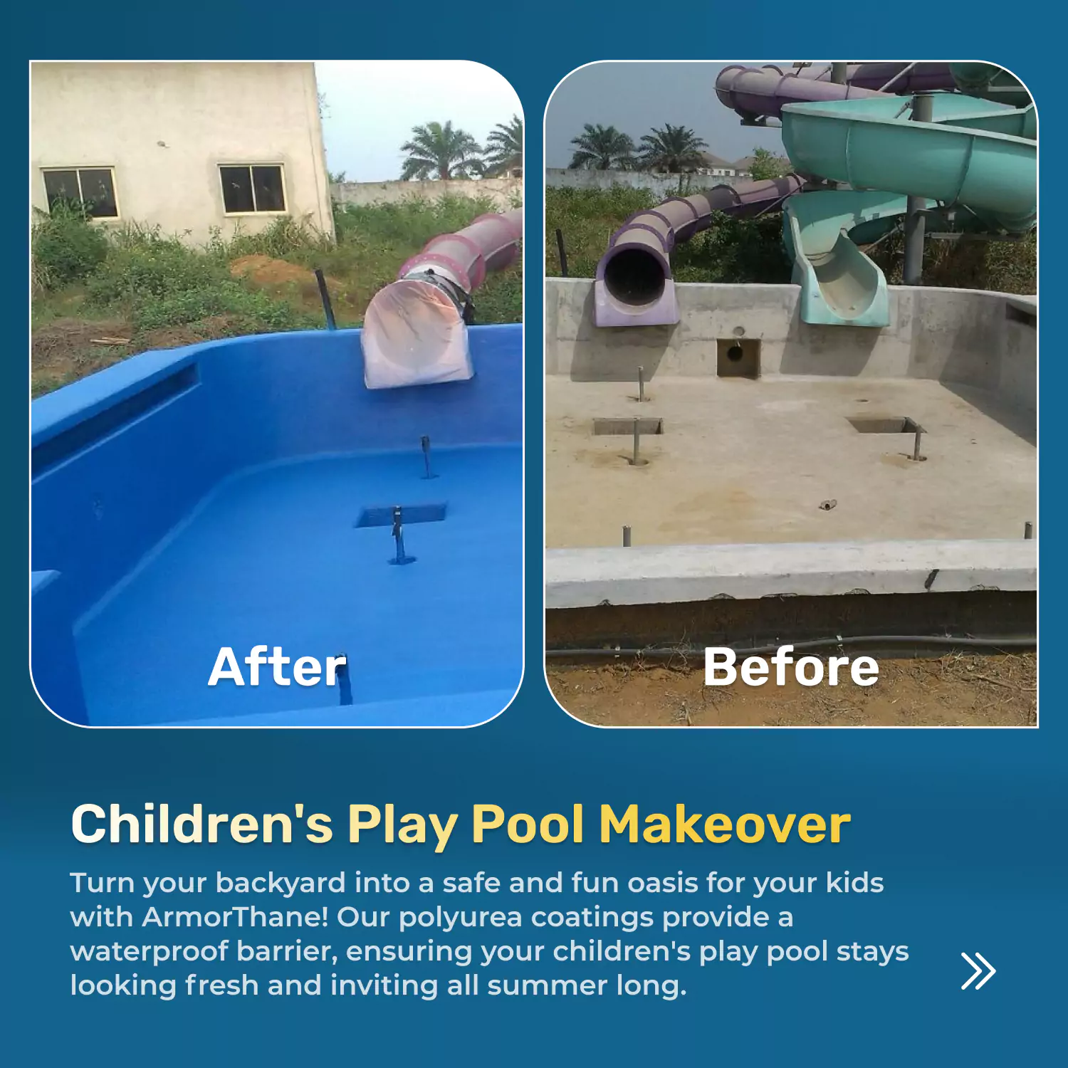 Play Pool Makeover With Polyurea