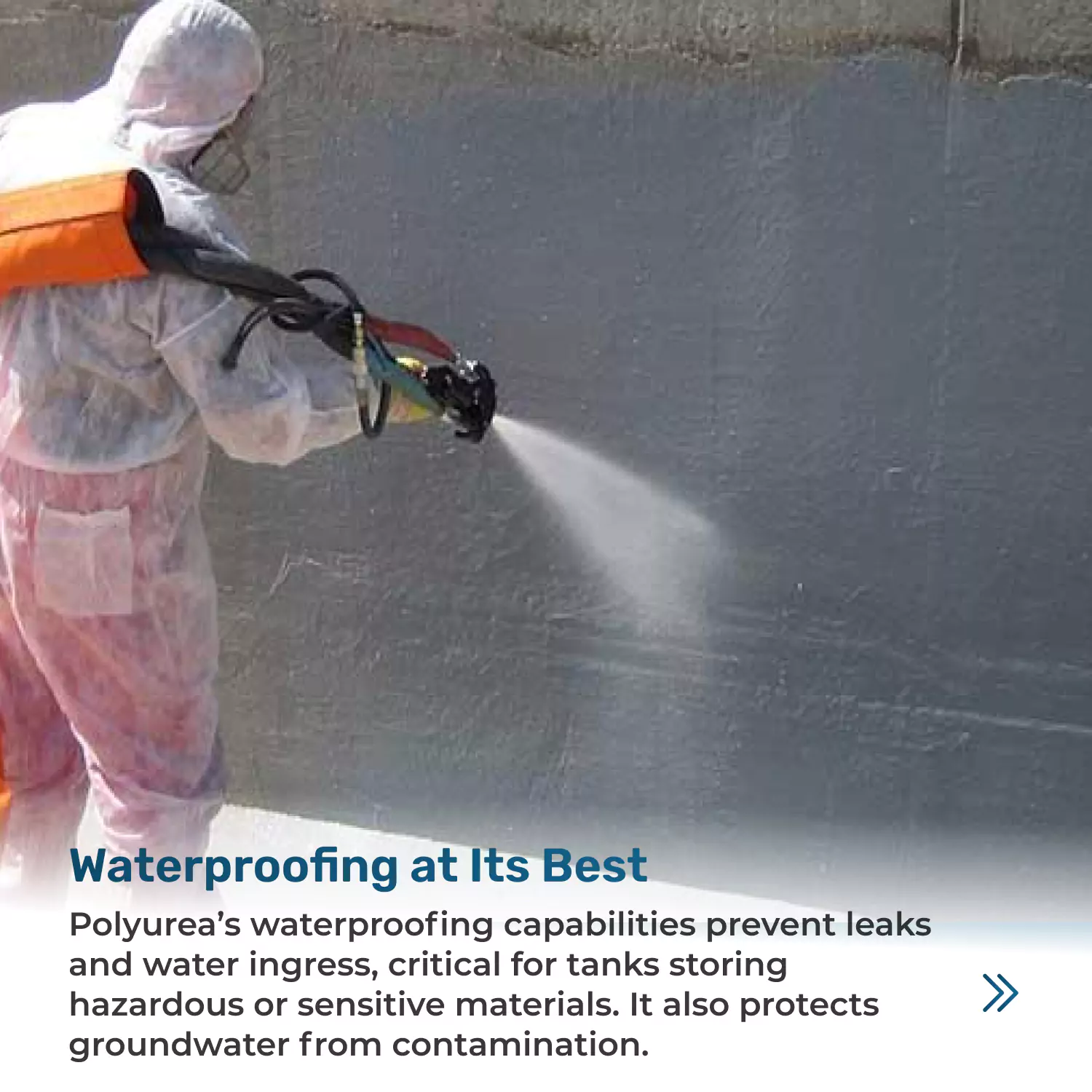 Polyurea's waterproofing capabilities prevent leaks