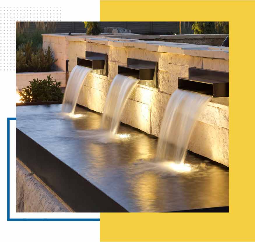 Rehabilitate concrete fountain coatings