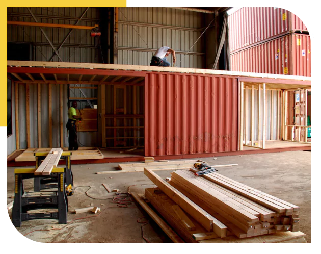 Shipping container construction