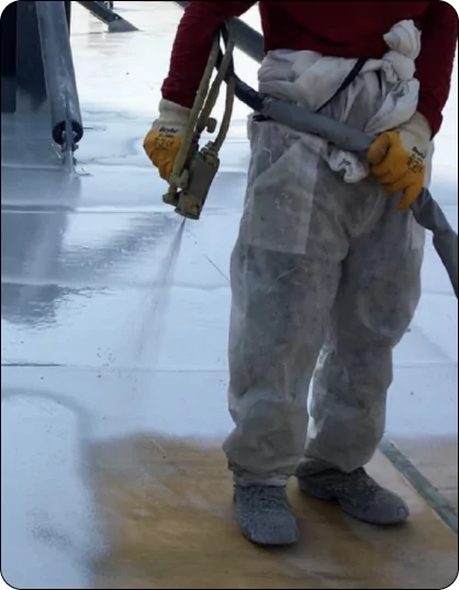 Polyurethane Spray Coating for Industrial Floor Protection