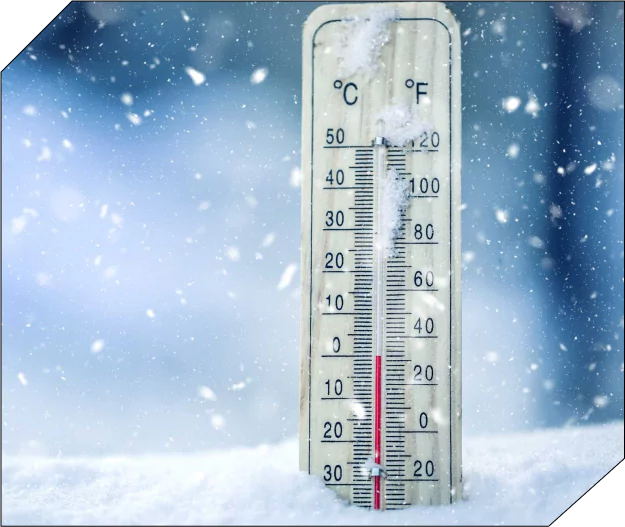 Thermometer in snow