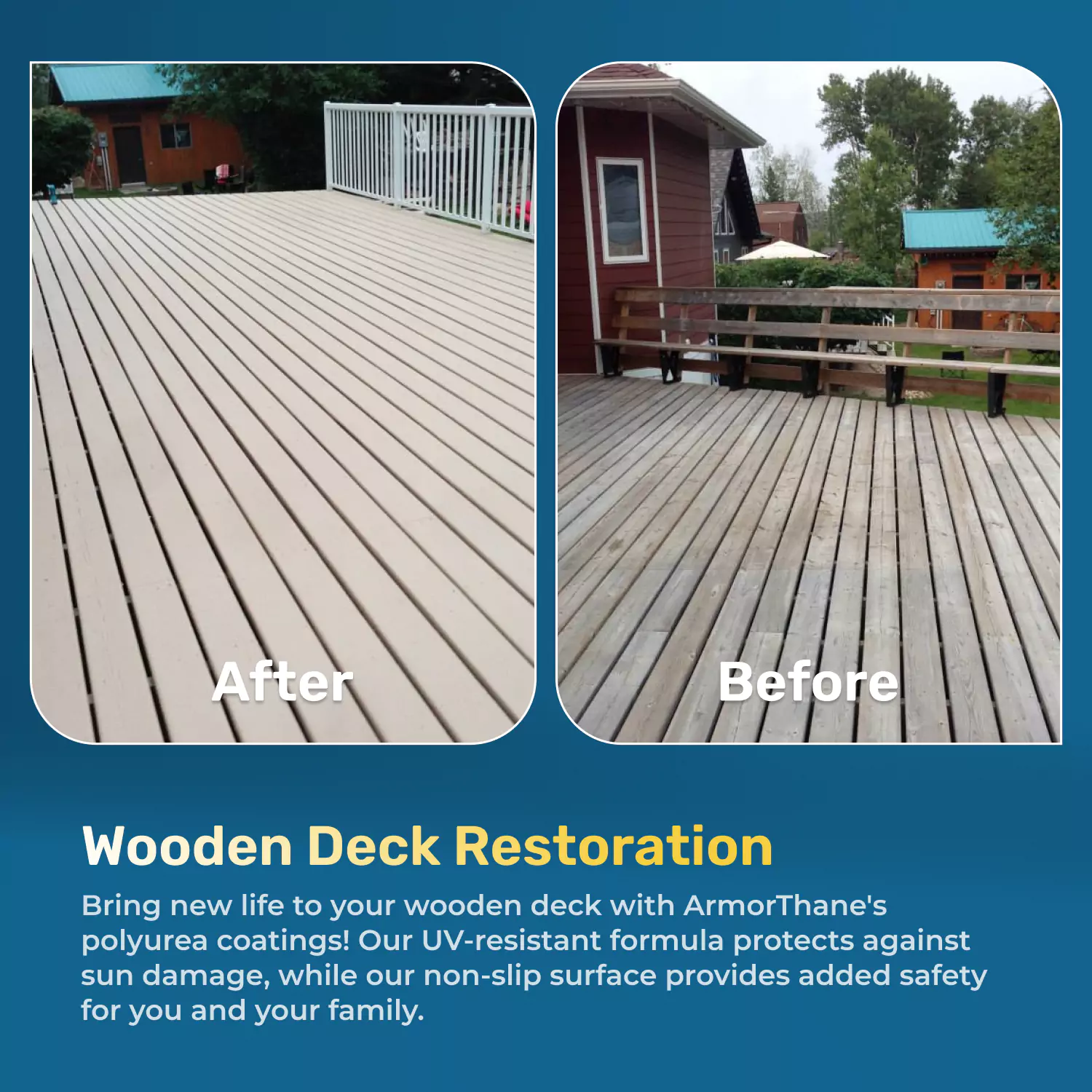 Wood Deck Restoration With Polyurea coatings