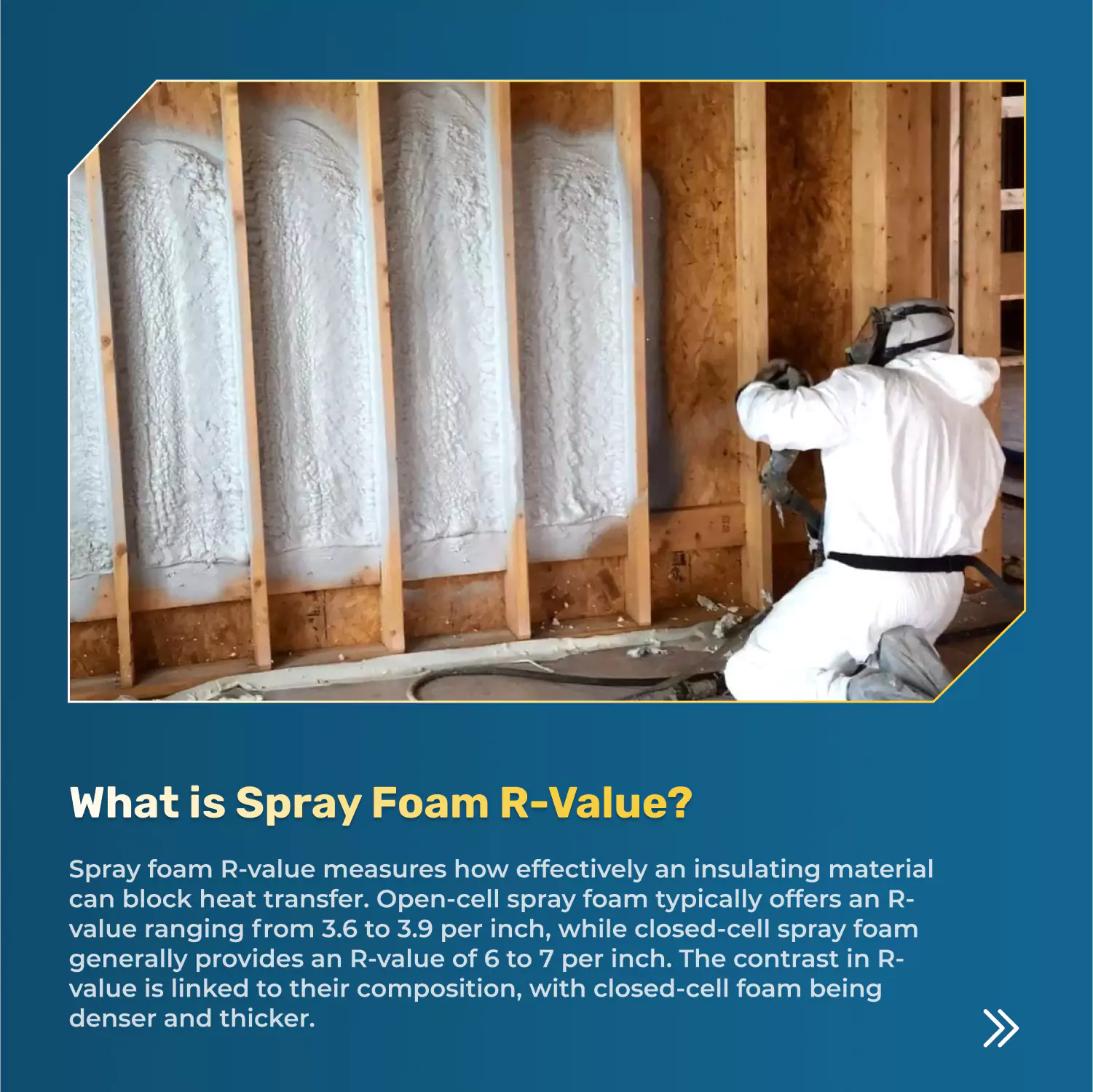 spray foam insulation inside a building frame