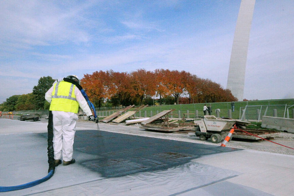 St Louis Polyurea Over GeoTextile ArmorThane