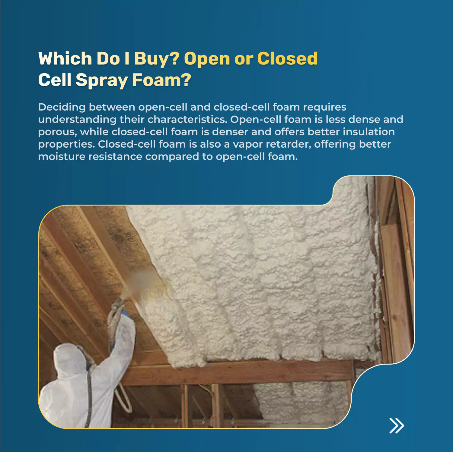 spray foam insulation on a ceiling in an industrial setting