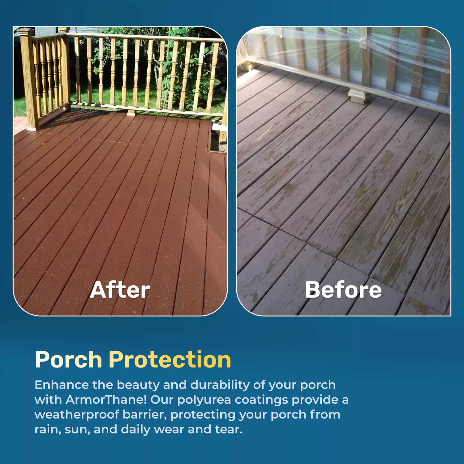 Porch Protection Polyurea coatings