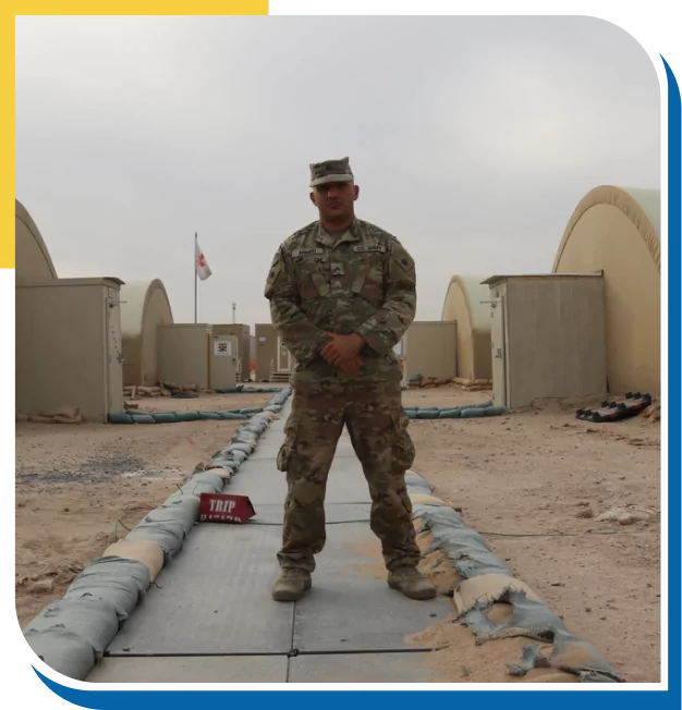 Soldier Standing in Military Base