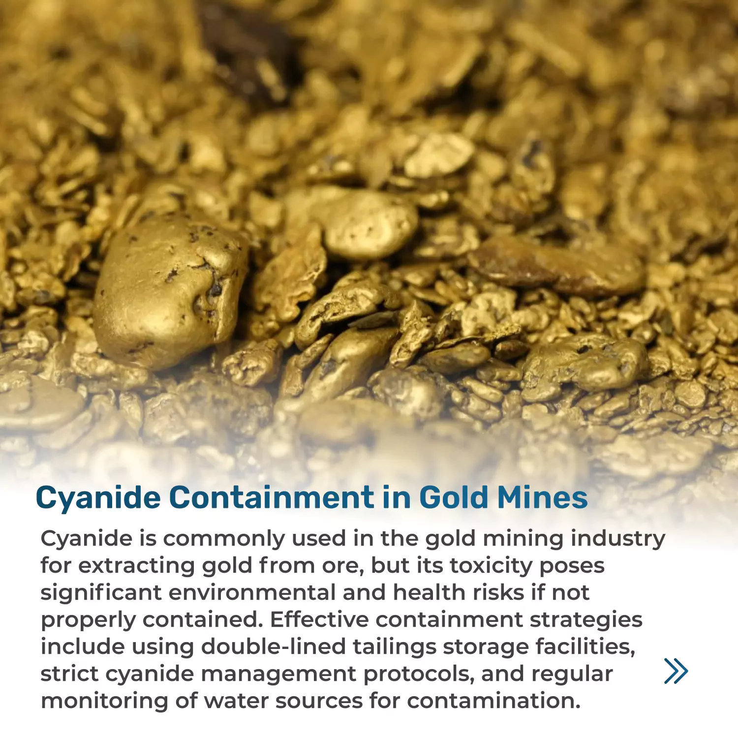 cyanide containment in gold mining