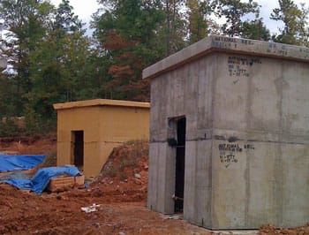 NSA Training Bunker Sprayed with ArmorThane Coating