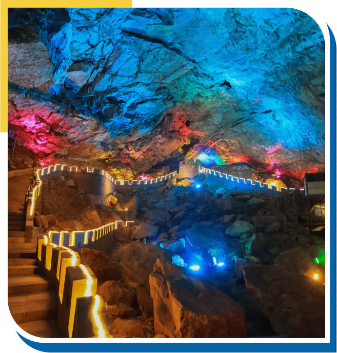 Theme and Prop Coatings Colorful Illuminated Cave