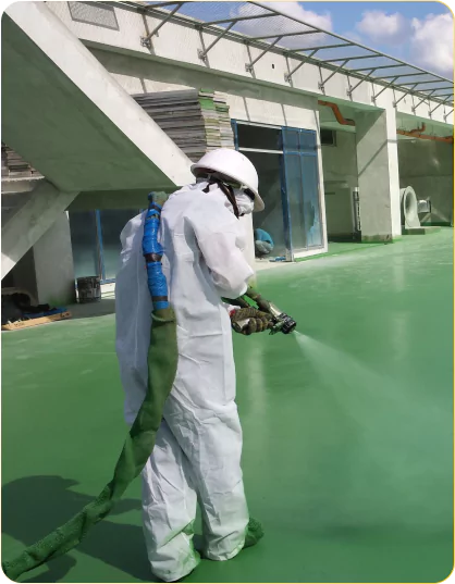 Industrial Floor Coating Spray Application