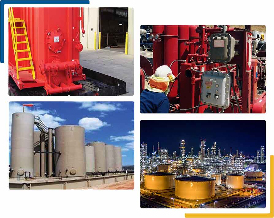 oil containment coating and gas industry equipment facilities