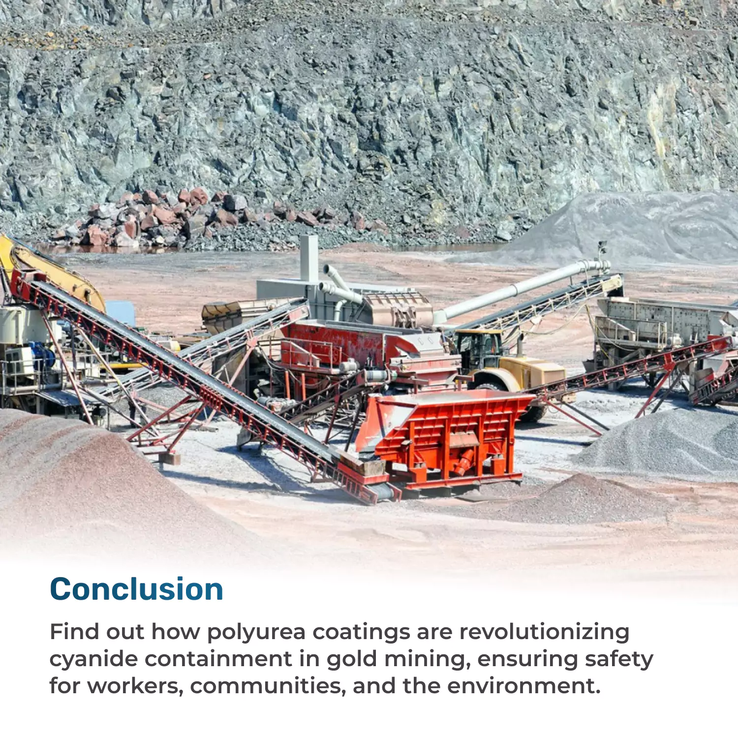 Mining equipment with polyurea coatings