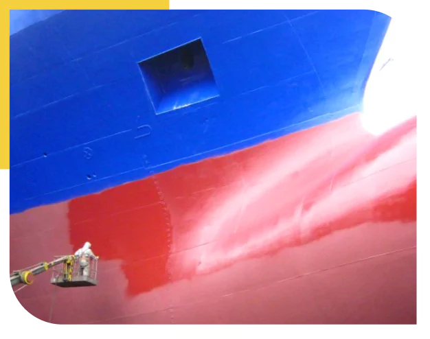 Polyurea container vessel hull coatings