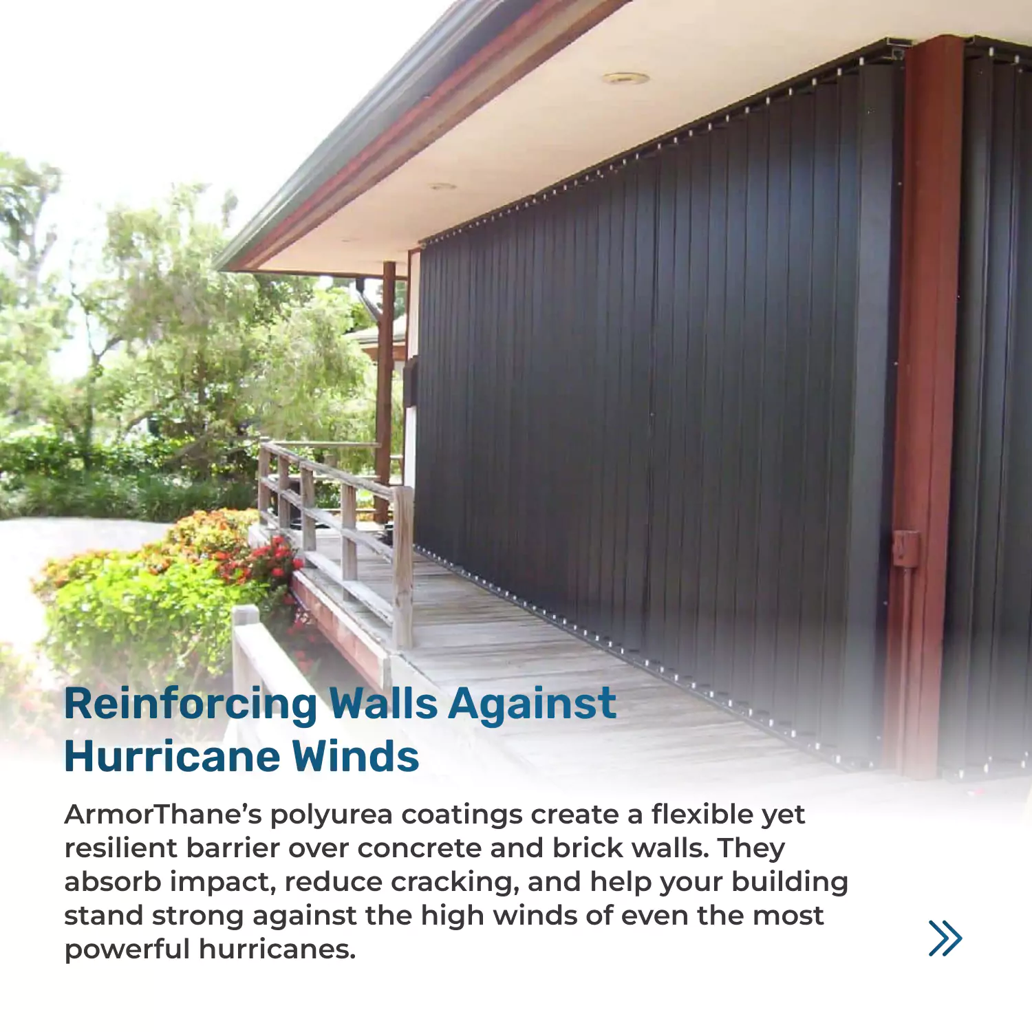 Reinforcing walls against hurricane winds