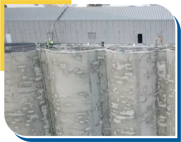 Industrial silo waterproofing