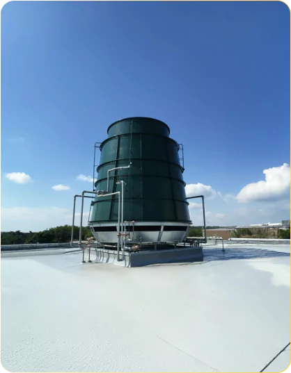 Cooling towers coated with ArmorThane polyurea