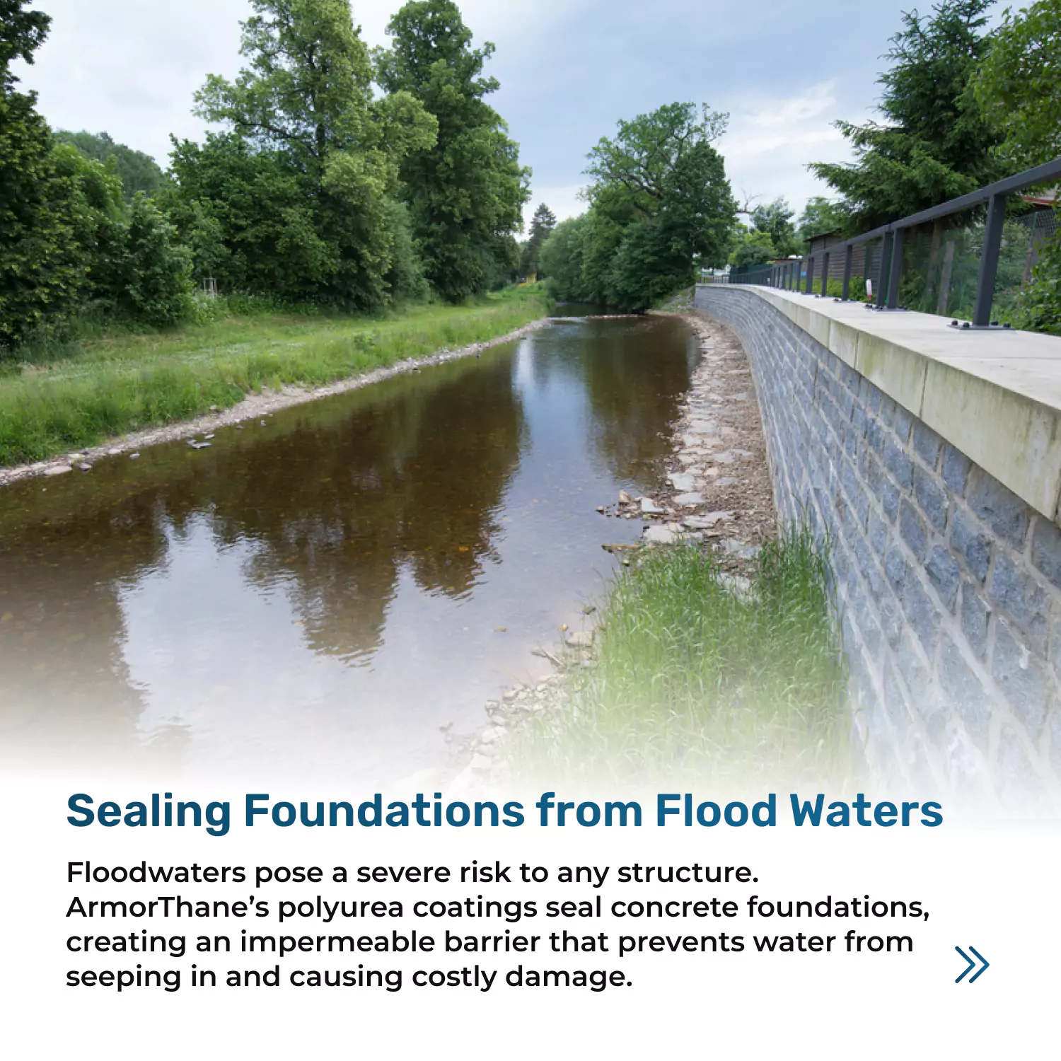 Sealing foundations from flood waters