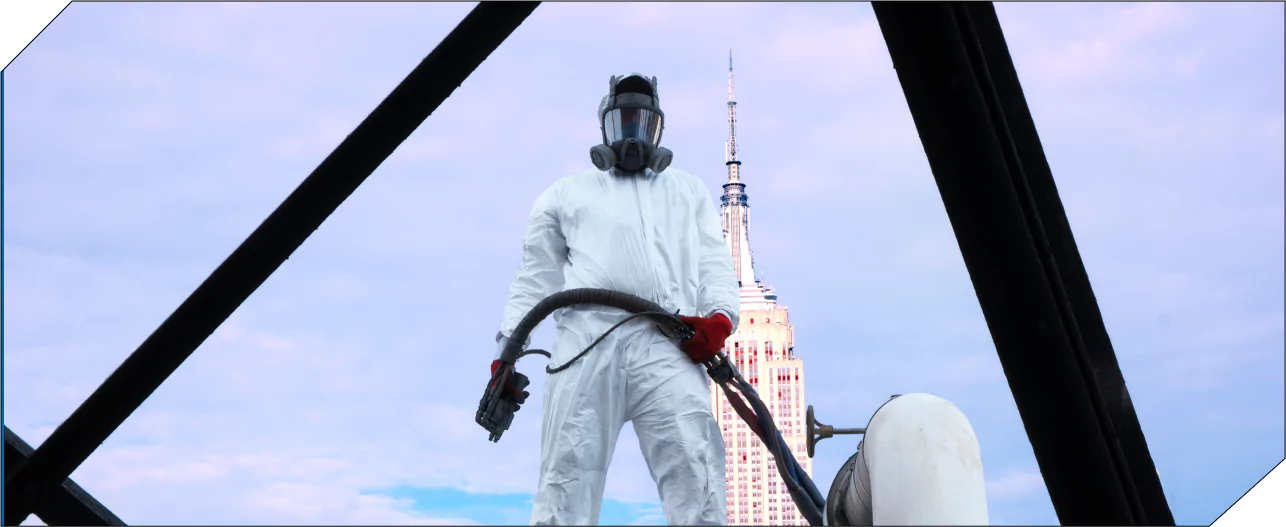 Rooftop cooling tower coating