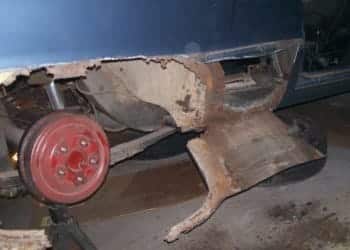 Car damaged with rust