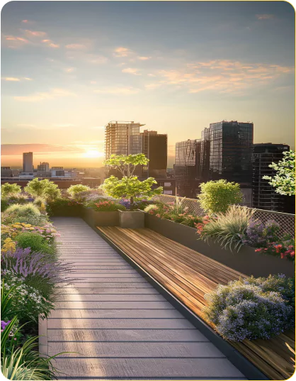 Modern Rooftop Garden