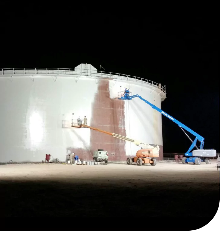 Industrial Storage Tank Coating Process